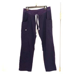 Purple figs scrub pants